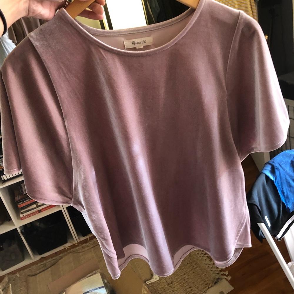 Madewell Velvet oversized top